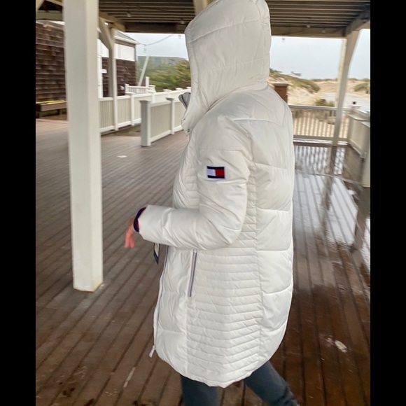 HP 🎉NEW TOMMY HILFIGER LONG PUFFER JACKET - Picture 7 of 12